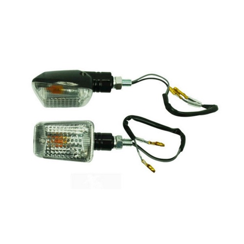Mini Motorcycle Indicators - For Suzuki Honda Yamaha Kawasaki KTM - Blinkers Clear