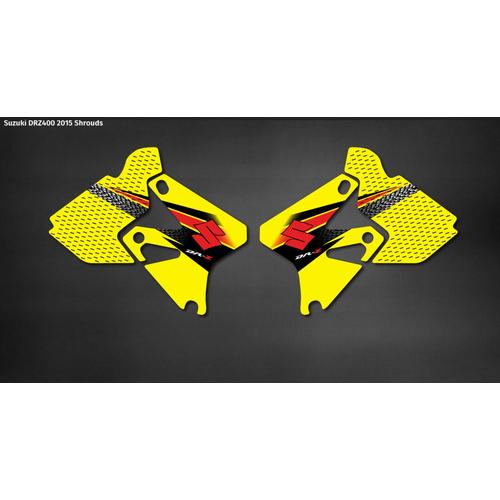 SUZUKI DRZ400E 2015 - 2017 GRAPHICS KIT OEM REPLICA GRAPHICS (FITS )  DRZ400 S/SM
