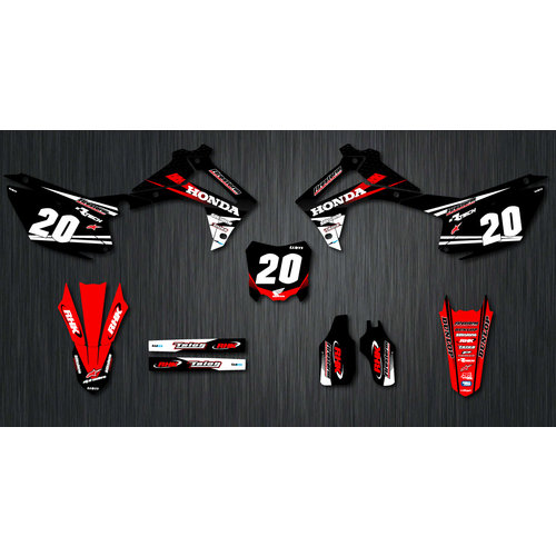 CUSTOM HONDA TEAM GRAPHICS KIT WITH NUMBER PLATE BACKGROUNDS